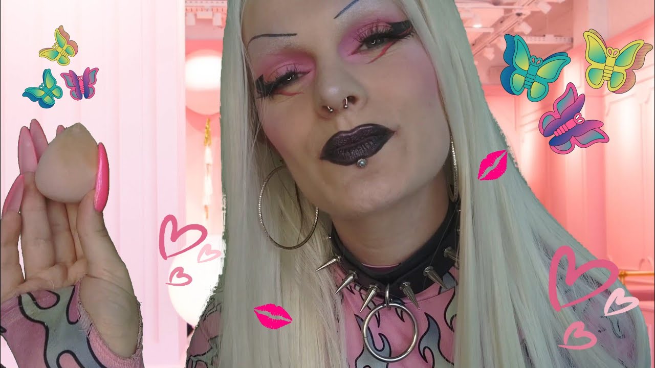 💖Goth Barbie🖤 does your Makeup💄ASMR (German)
