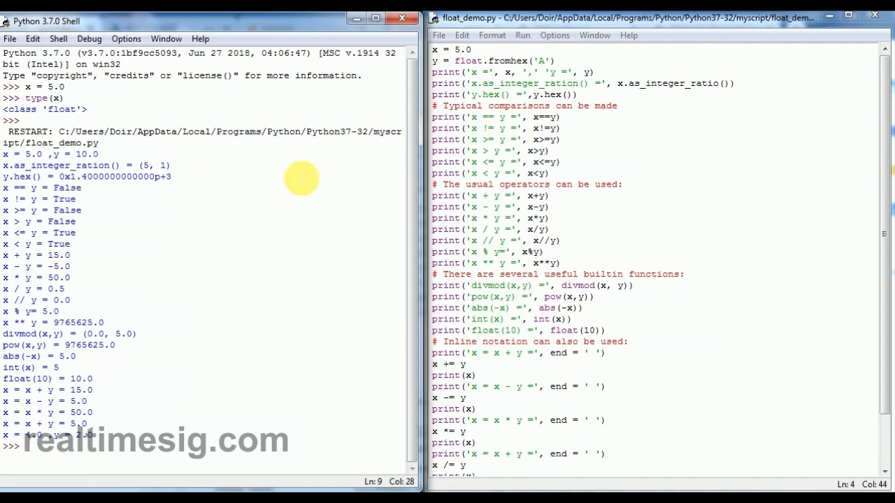 Float type in Python - YouTube
