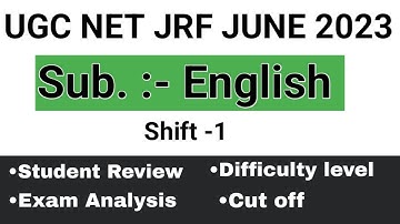 UGC NET JRF JUNE 2023 EXAM LIVE STUDENTS REVIEW  | SHIFT 1 | 14 june 2023