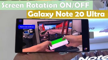 Turn screen rotation ON and OFF Samsung Galaxy Note 20 Ultra