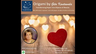 Origami - Making Hearts - By Gita Kantawala @taaresocial
