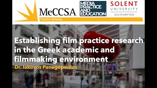 Establishing film practice research - Iakovos Panagopoulos (Ionian University)