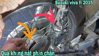 Suzuki viva fi 2015 quá khủng sơ ý nát hết phần chân / Suzuki viva