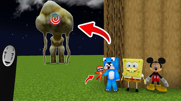 ماين كرافت لكن انا و سبونج بوب وميكي ماوس قدرنا نسيطر على الوحش😨!