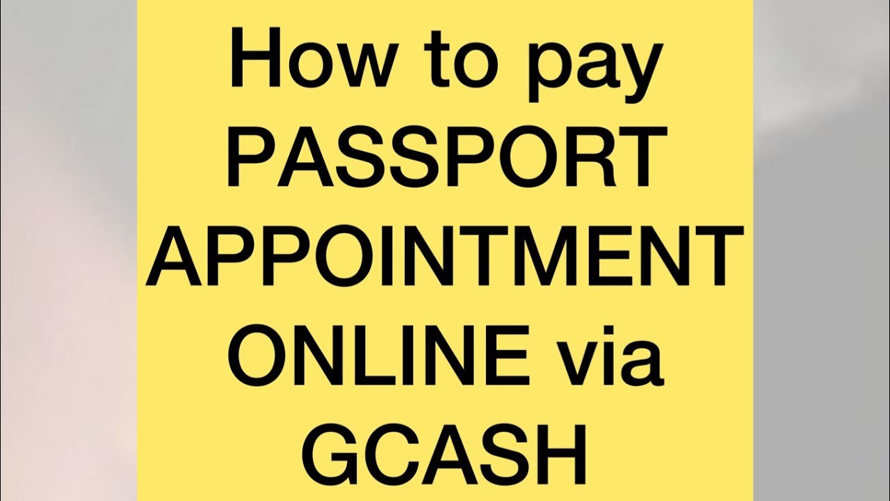 How to pay passport application ONLINE via GCASH YouTube