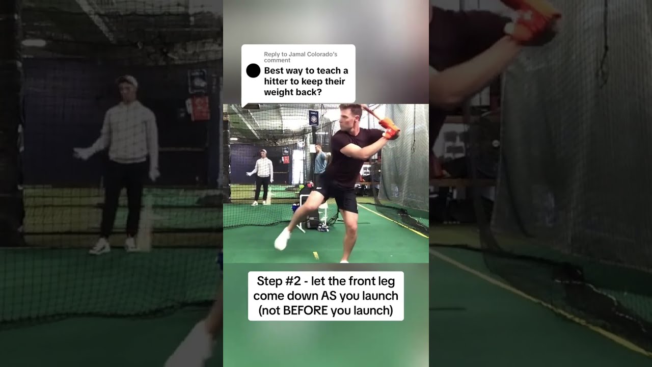 The Best Way To Teach A Hitter Keep Their Weight Back Try This One Legged Drill Progression