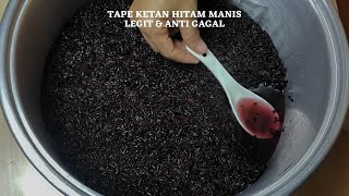 Segampang ini ternyata buat tape ketan hitam manis legit || Resep Dari  Sinenek Penjual Tape