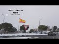 Nieve en Madrid Atasco M40 - Snow Car Driving Spain 2021