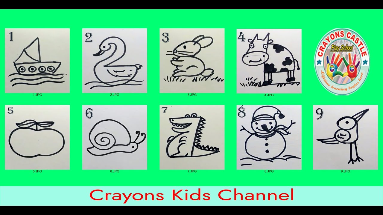 Drawing By Using Numbers 1 9 Using Numbers To Draw Animals Youtube