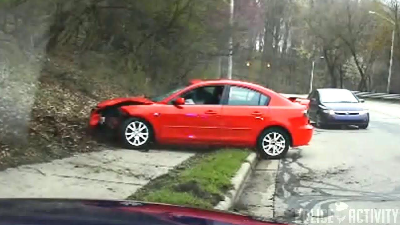 Dashcam Shows Police Chase Of Shooting Suspect Ends In Crash #2