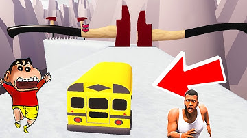 SHINCHAN NOOB VS PRO VS HACKER IN CRAZY BUS DRIVING with franklin & chop | Dream Squad Op