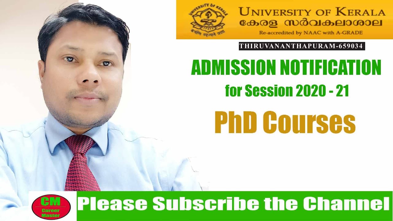 kerala university phd admission criteria