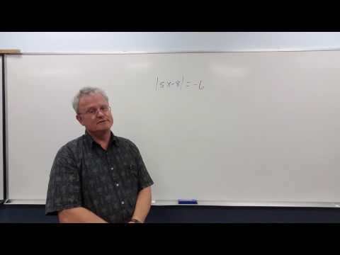 An Absolute Value Equation with No Solution