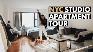 NYC STUDIO APARTMENT TOUR! 550 SQ FT