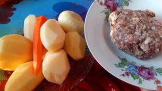 Пирог из картофеля с фаршем. Очень быстро и вкусно. Пирог из картофеля с фаршем. Очень быстро и вкусно.