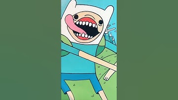 Jake the dog and Finn the human #adventuretime #painting #artwork #fanart #art #finnandjake #shorts