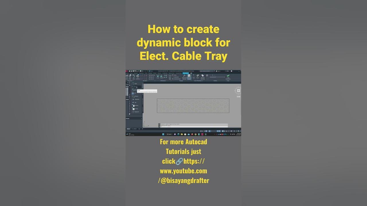 Cable Tray dynamic blocks in Autocadautocad electricalengineering 