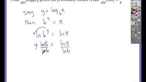 Derivative of Log with arbitrary base b