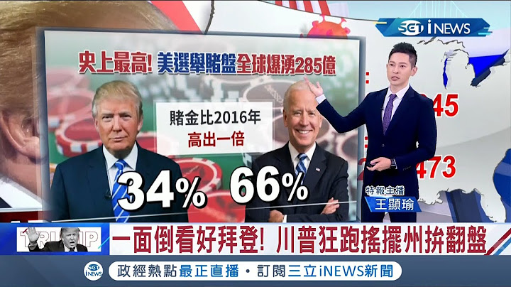 #美選特報 賭盤看好拜登? 史上最高美國大選全球湧285億賭金比2016高出一倍 ｜主播 李文儀 王顯瑜｜【國際局勢。先知道】20201103｜三立iNEWS