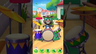 My talking Tom 2 | Tom playing drums | Shorts Video 43 #shorts #mytalkingtom2 #mytalkingtom