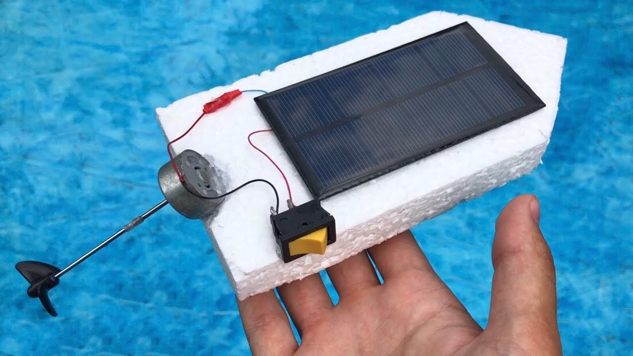 How to Make a Boat - Mini Solar Powered Boat - Very Fast ...