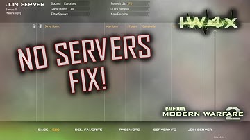 How To FIX No Servers Problem IW4X! (2020)