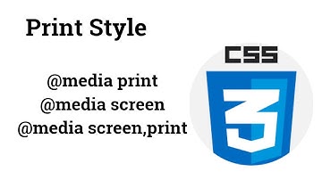 39 css print style | print style in css  | @media print css example | @media screen css | CSS Course