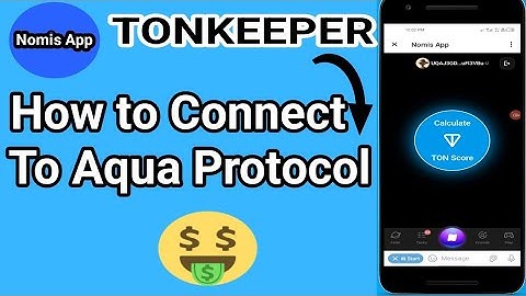 How to connect Aqua Protocol to Tonkeeper