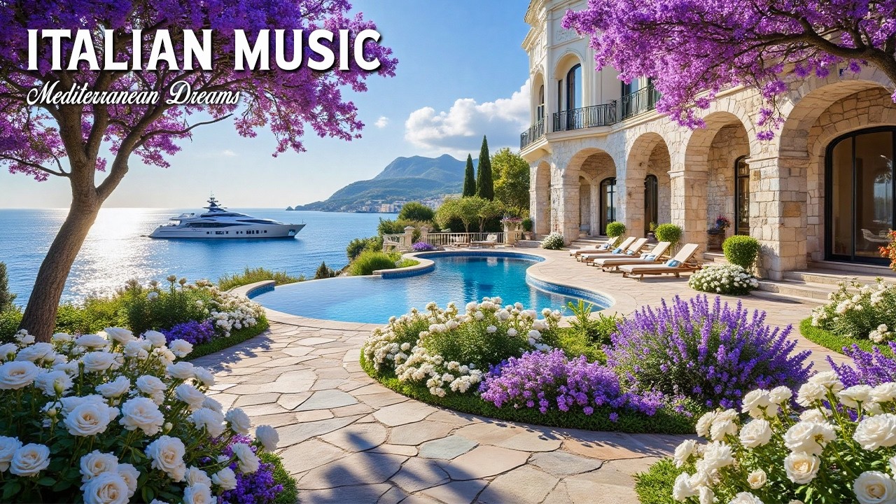 Romantic Italy in Music 🌊 Seaside Escape & Calm Mediterranean Sounds 4K
