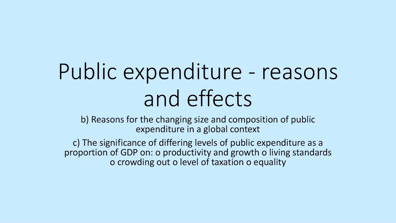 Public Expenditure Reasons And Effects YouTube