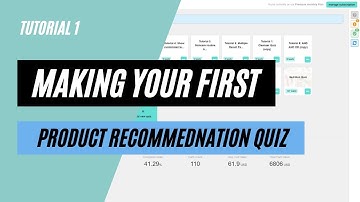 Tutorial 1️⃣: Making your first Product Recommendation Quiz || Recommending the best cleanser