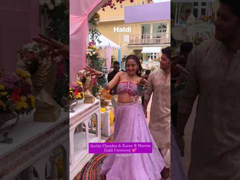 Surbhi Chandna Haldi Ceremony Video | Surbhi Chandna Wedding Video - Wish N Wed #shorts #trending