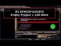 Stm32 bluepill empty project and nicer led blink  example 1
