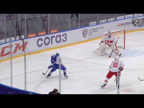 Stromwall scores Hudacek from a bad angle