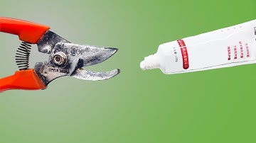 Great idea to sharpen pruning shears to razor sharp in 5 minutes