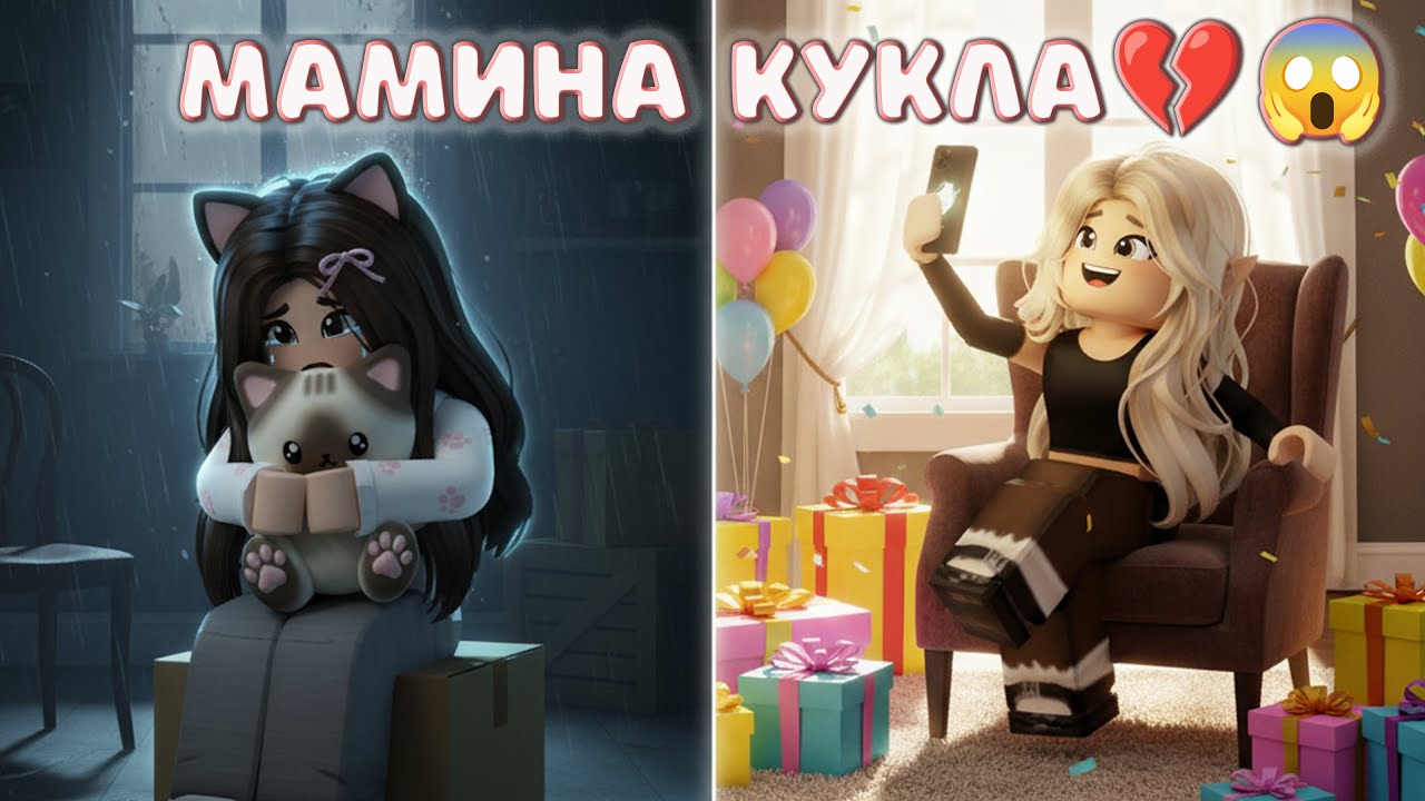💔😱МАМИНА КУКЛА 🧵✂️ Они думали, я игрушка... Но я узнала СТРАШНУЮ ПРАВДУ! 😭💔 История в Роблокс
