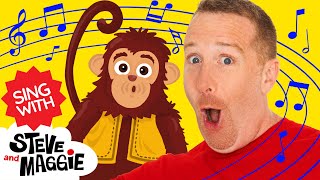 Monkey Family Song | Monkey Dance for Kids | Sing with Steve and Maggie