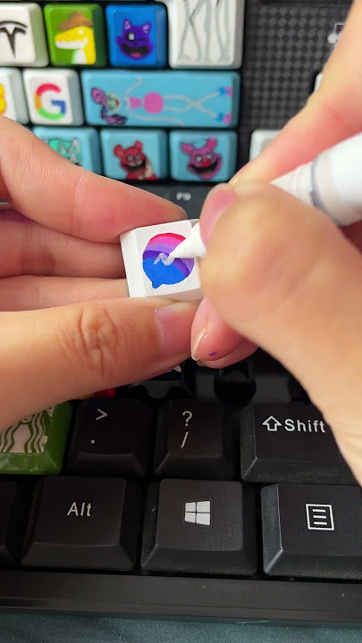 Drawing Messenger on the keyboard #shorts #diy #art #keyboard #tiktok #trending #fyp #messenger