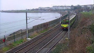 Dart Train leaves Salthill & Monkstown station