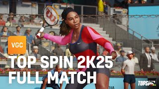 Top Spin 2K25 full match gameplay - Raducanu vs Gauff | VGC
