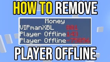 Minecraft How To Remove Player Offline