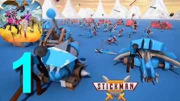 Stickman Battle Simulator - Stickman Warriors Walkthrough Part 1 / Android Gameplay HD