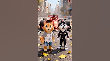 Shocking! The kitten, The dog, The Transformers#shorts #cat #ai #story #kitten #autobots#funny #fyp