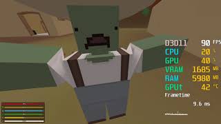 GeForce GTX 1650 -- AMD Ryzen 5 3600 -- Unturned FPS Test