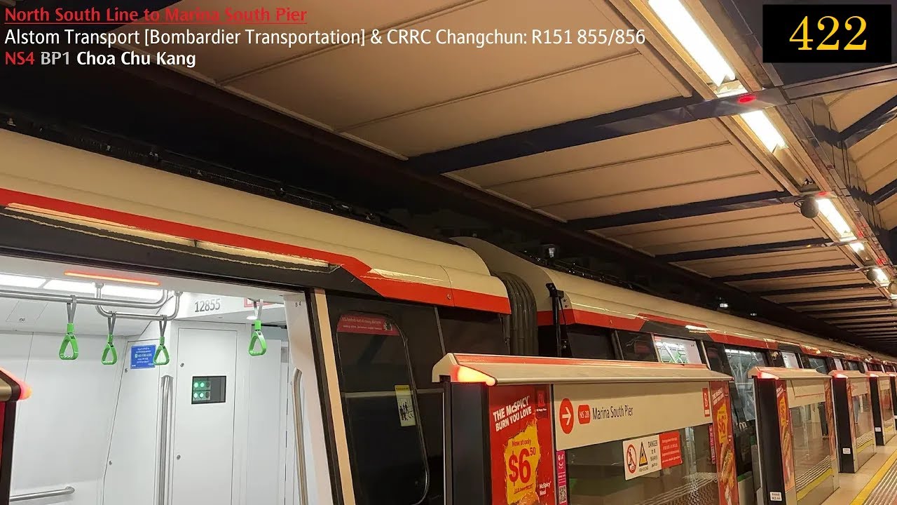 ⁴ᴷ [New very short run!] SMRT Trains, NSL Train at CCK - Alstom R151 ...