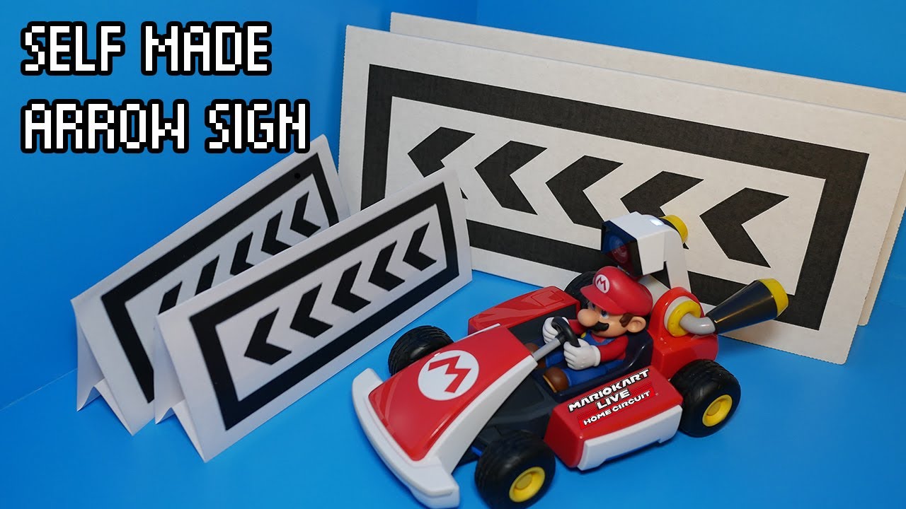 마리오카트 라이브 홈 서킷 화살표 간판 만들기 How to make a MarioKart Live Home circuit ...