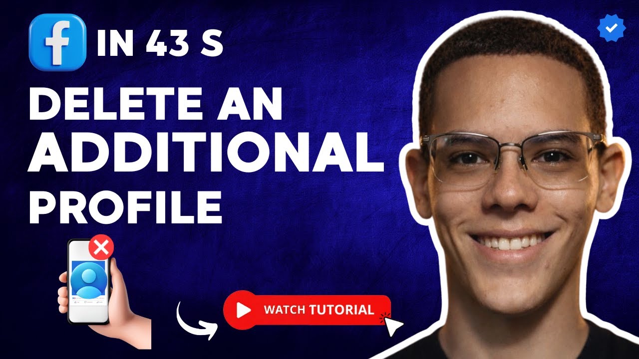 How to DELETE an ADDITIONAL PROFILE or SECOND FACEBOOK ACCOUNT in 43 S ...