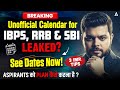 Bank Exam 2026 Calender Leaked ? Bank Exams Unofficial Schedule | Preparation Strategy for Aspirants