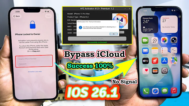 Bypass iCloud iPhone 13 Pro Max Software (IOS 26.1) Working 100% No Signal