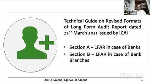Bank Audit 2021 - Part VI - Revised Branch LFAR (Part 1 of 2) by CA Anil K Saxena